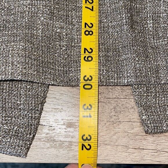 Eileen Fisher Womens Driftwood‎ Cotton Slub Tweed Open Front Blazer Brown Medium - Picture 10 of 10